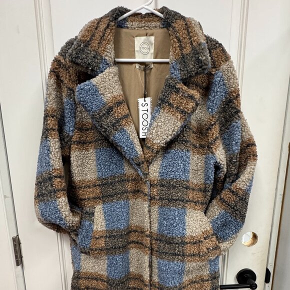 Stoosh Jackets & Blazers - Stoosh Faux Sherpa Long Button Down Jacket